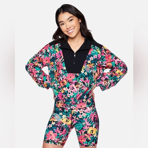 NWT Women’s Hurley Kat Printed Windbreaker Jacket Floral Pop Sz. Med. - Picture 1 of 6